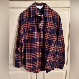 Old Navy Boyfriend Flannel Shirt, NWT